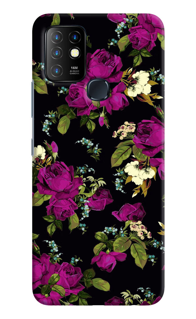 Flowers Infinix Hot 10 Hard Case Back Cover by Casekaro