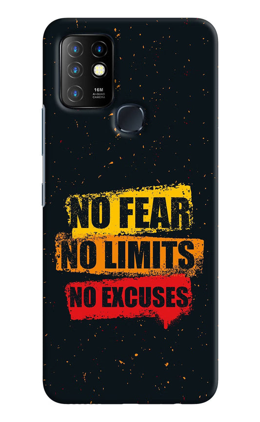 No Fear No Limits No Excuse Infinix Hot 10 Hard Case Back Cover by Casekaro