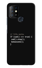 Life Motto Code Infinix Hot 10 Hard Case Back Cover by Casekaro