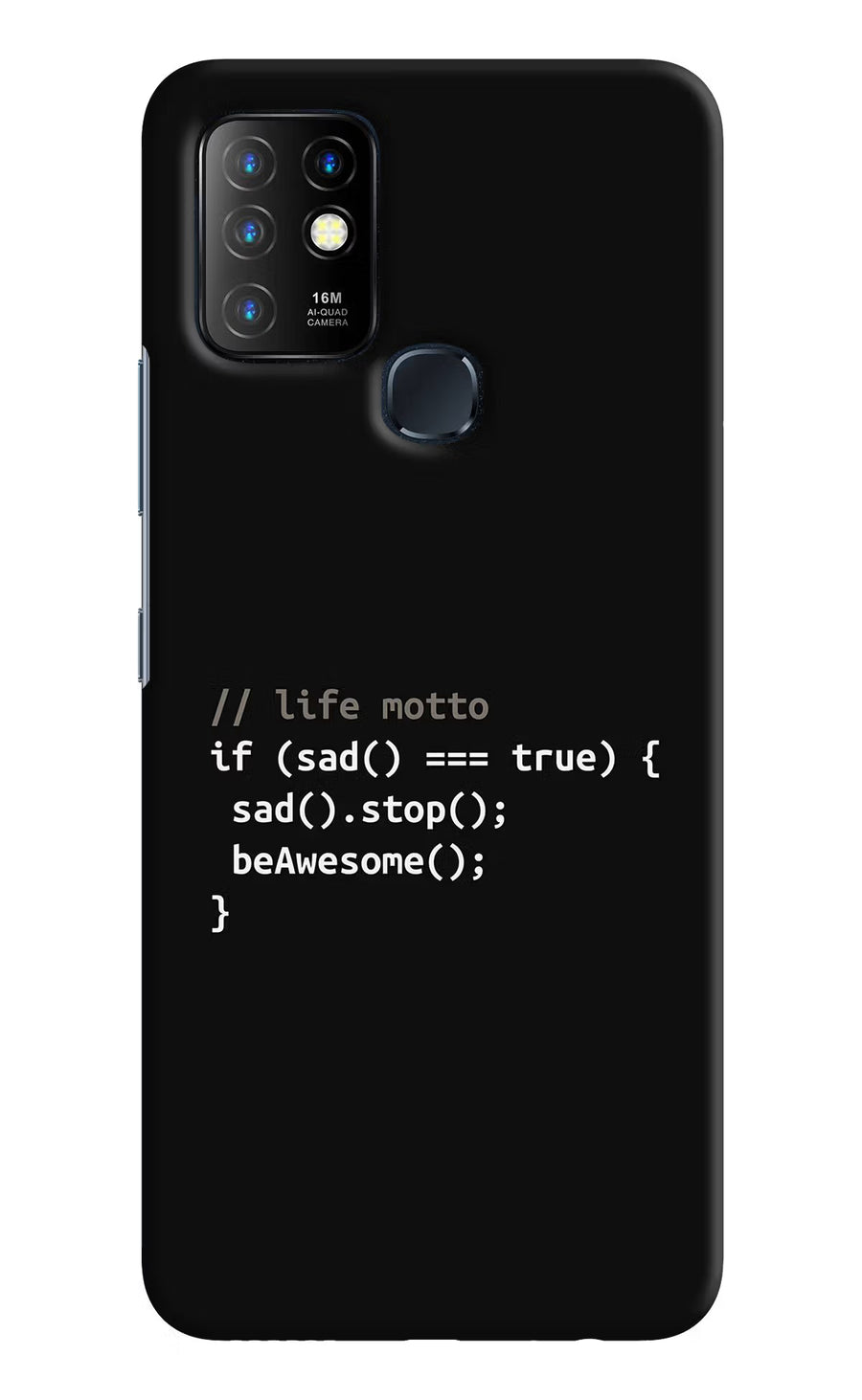 Life Motto Code Infinix Hot 10 Back Cover, Hard case