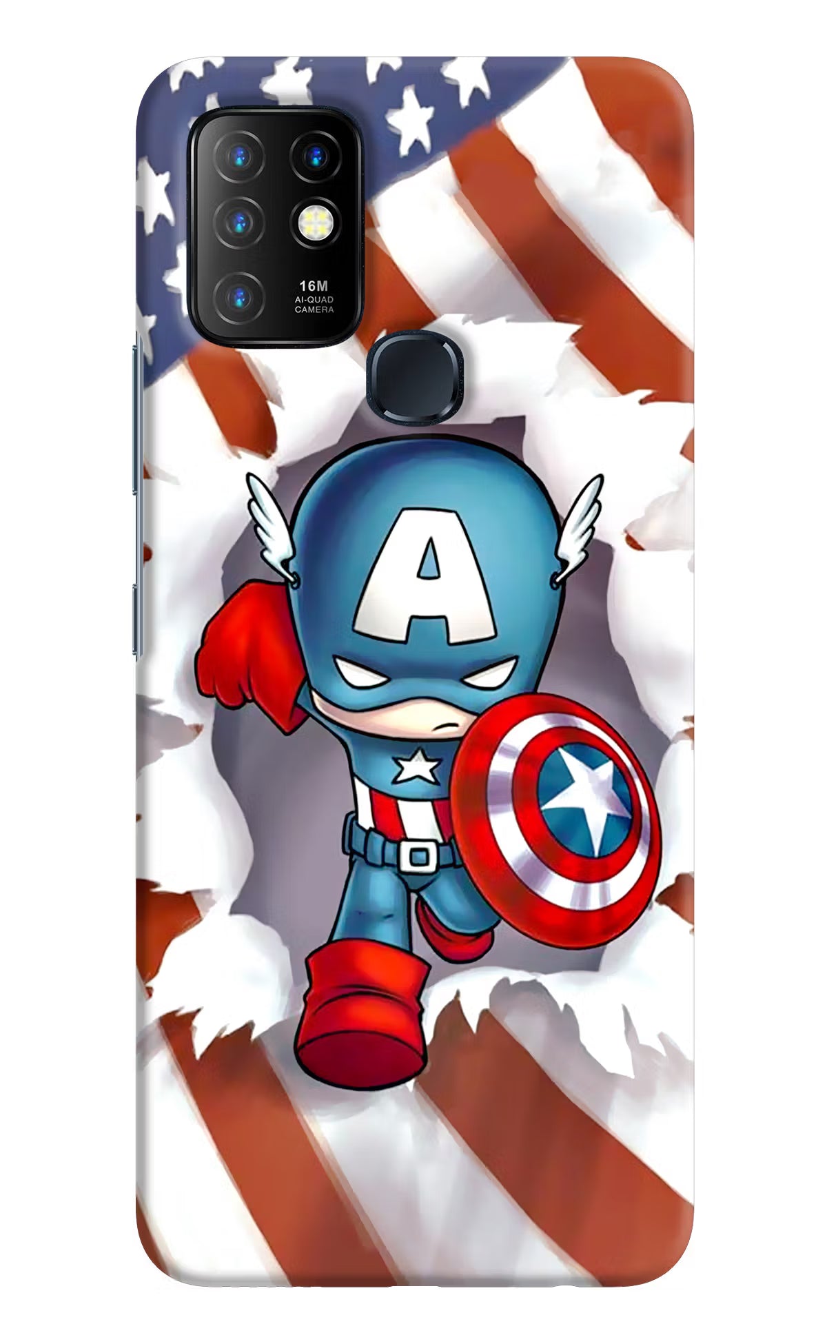 Captain America Infinix Hot 10 Hard Case Back Cover by Casekaro