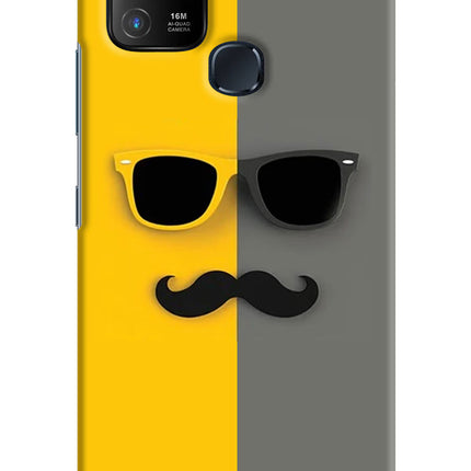 Sunglasses with Mustache Infinix Hot 10 Hard Case Back Cover by Casekaro