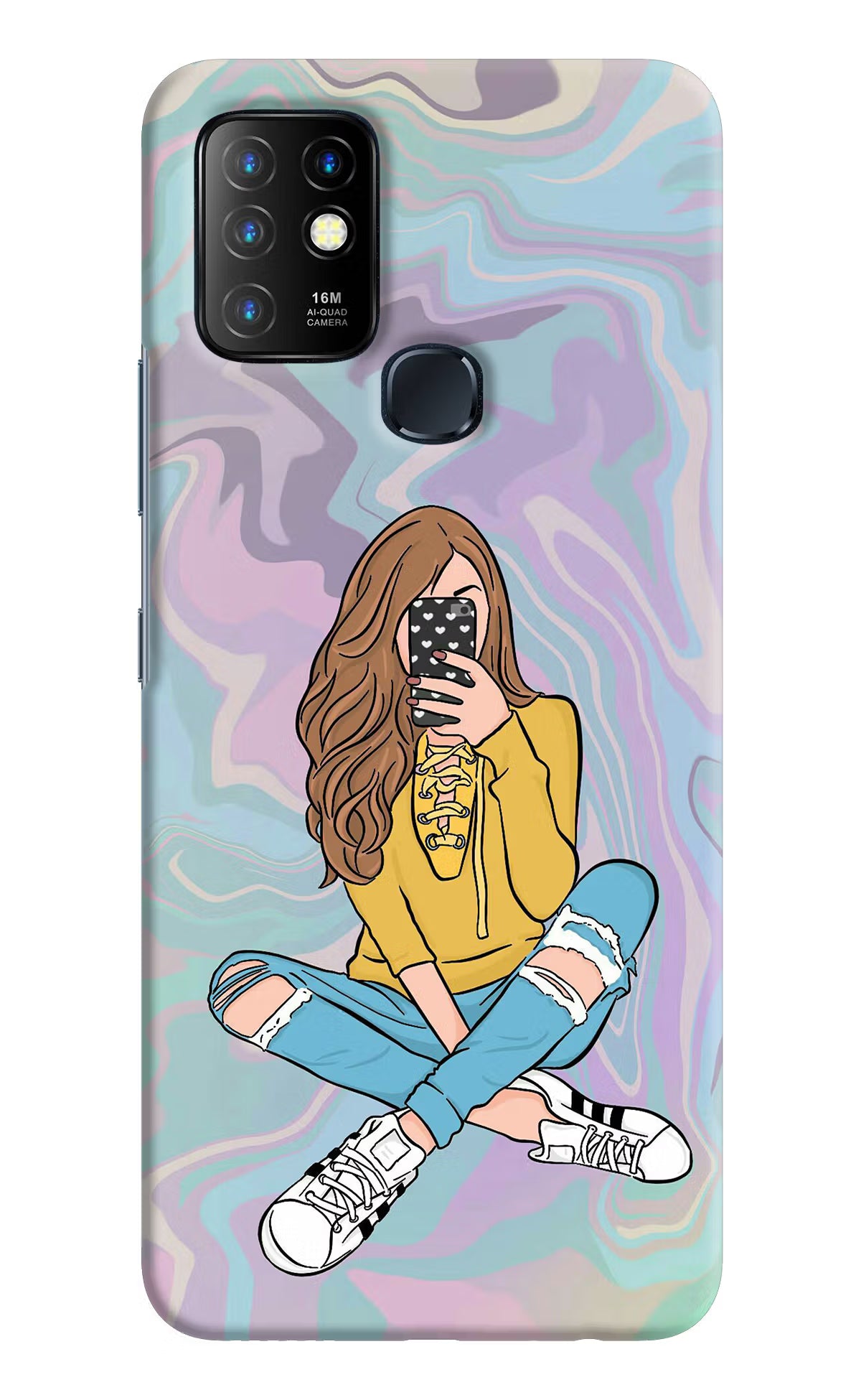 Selfie Girl Infinix Hot 10 Hard Case Back Cover by Casekaro