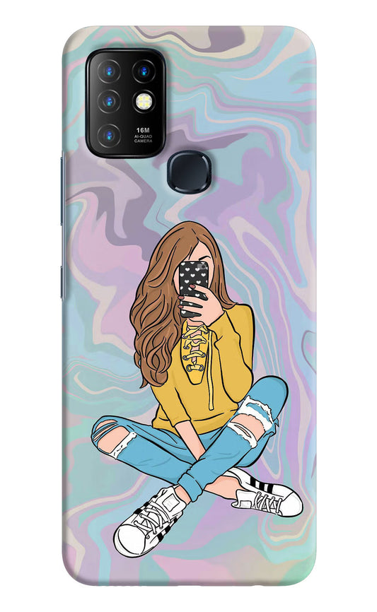 Selfie Girl Infinix Hot 10 Hard Case Back Cover by Casekaro