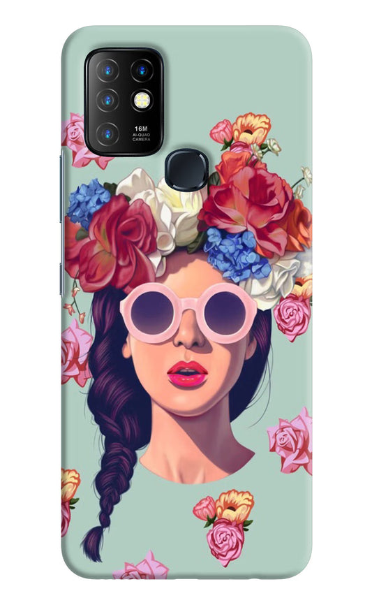Pretty Girl Infinix Hot 10 Hard Case Back Cover by Casekaro