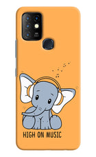 High On Music Infinix Hot 10 Hard Case Back Cover by Casekaro