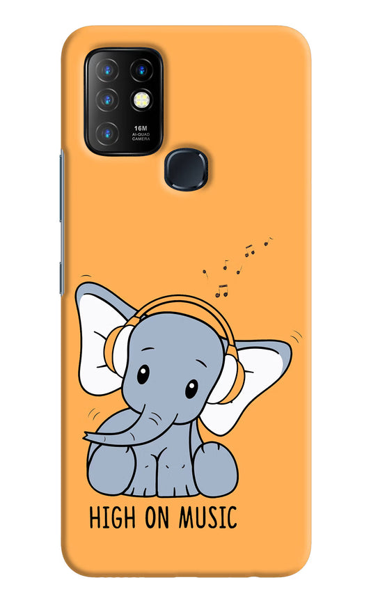 High On Music Infinix Hot 10 Hard Case Back Cover by Casekaro