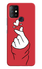 Korean Love Sign Infinix Hot 10 Hard Case Back Cover by Casekaro