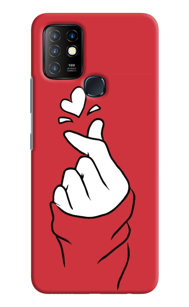 Korean Love Sign Infinix Hot 10 Hard Case Back Cover by Casekaro