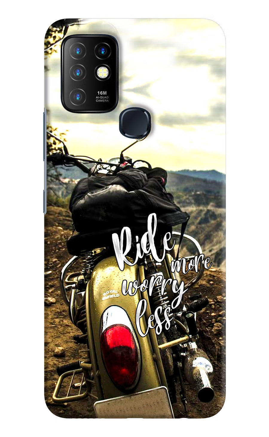 Ride More Worry Less Infinix Hot 10 Back Cover, Hard case
