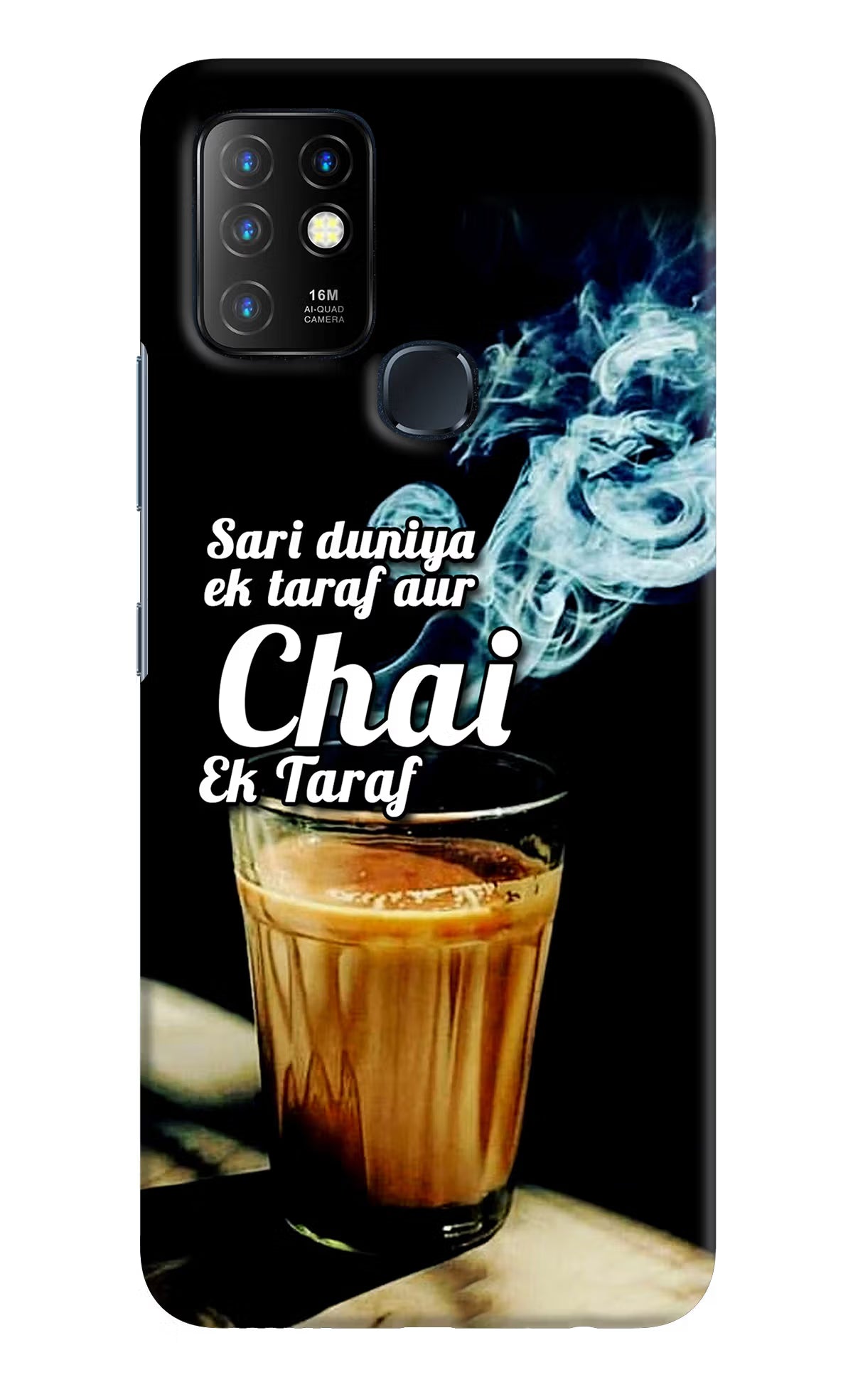 Chai Ek Taraf Quote Infinix Hot 10 Hard Case Back Cover by Casekaro