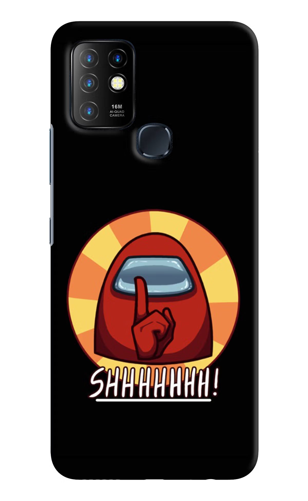 Among Us Shhh! Infinix Hot 10 Hard Case Back Cover by Casekaro