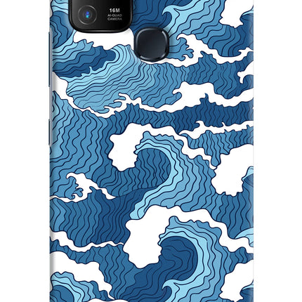 Blue Waves Infinix Hot 10 Hard Case Back Cover by Casekaro