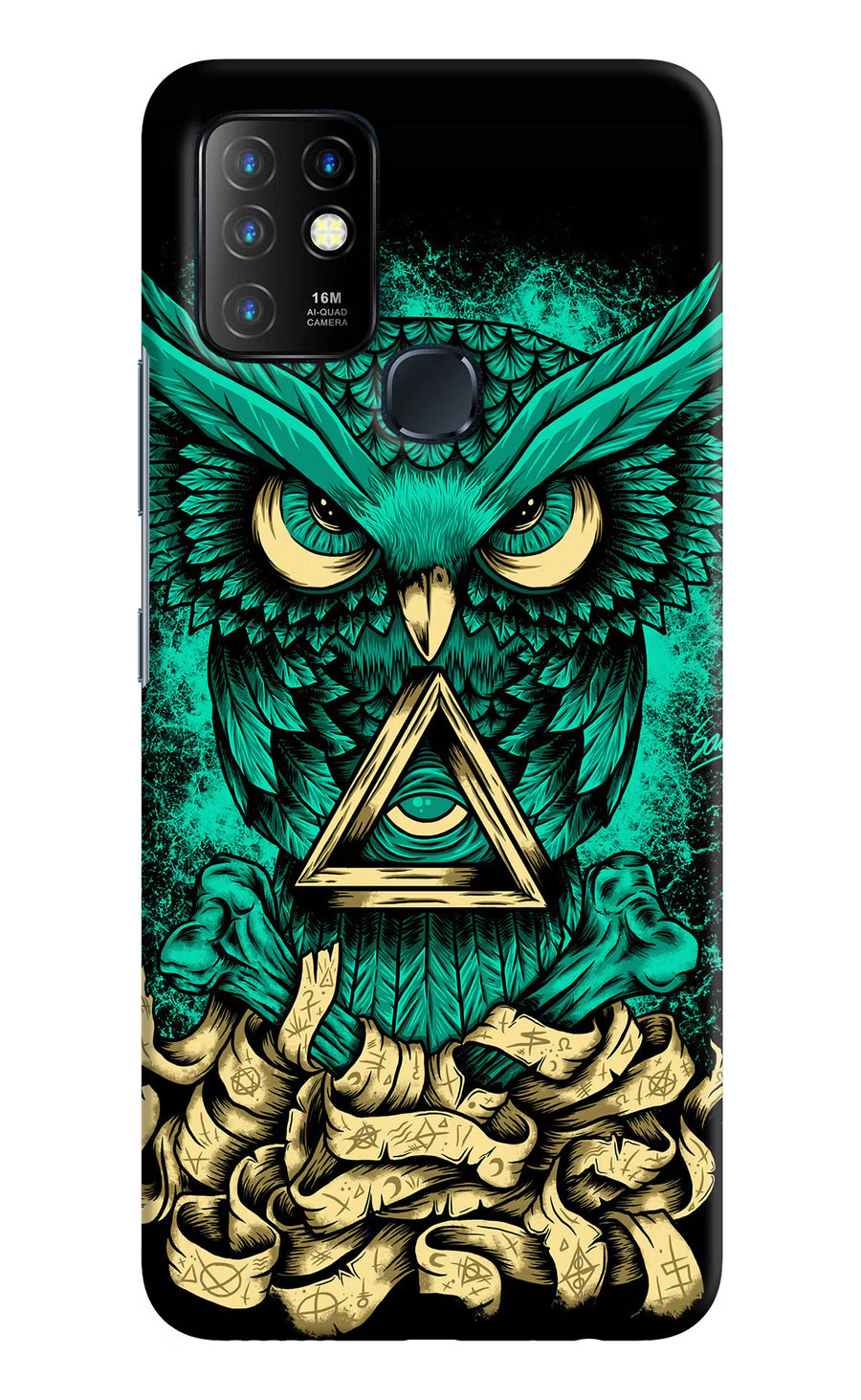 Green Owl Infinix Hot 10 Back Cover, Hard case