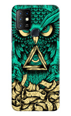 Green Owl Infinix Hot 10 Hard Case Back Cover by Casekaro