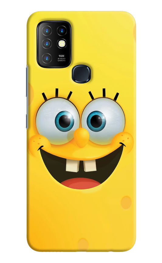Sponge 1 Infinix Hot 10 Hard Case Back Cover by Casekaro
