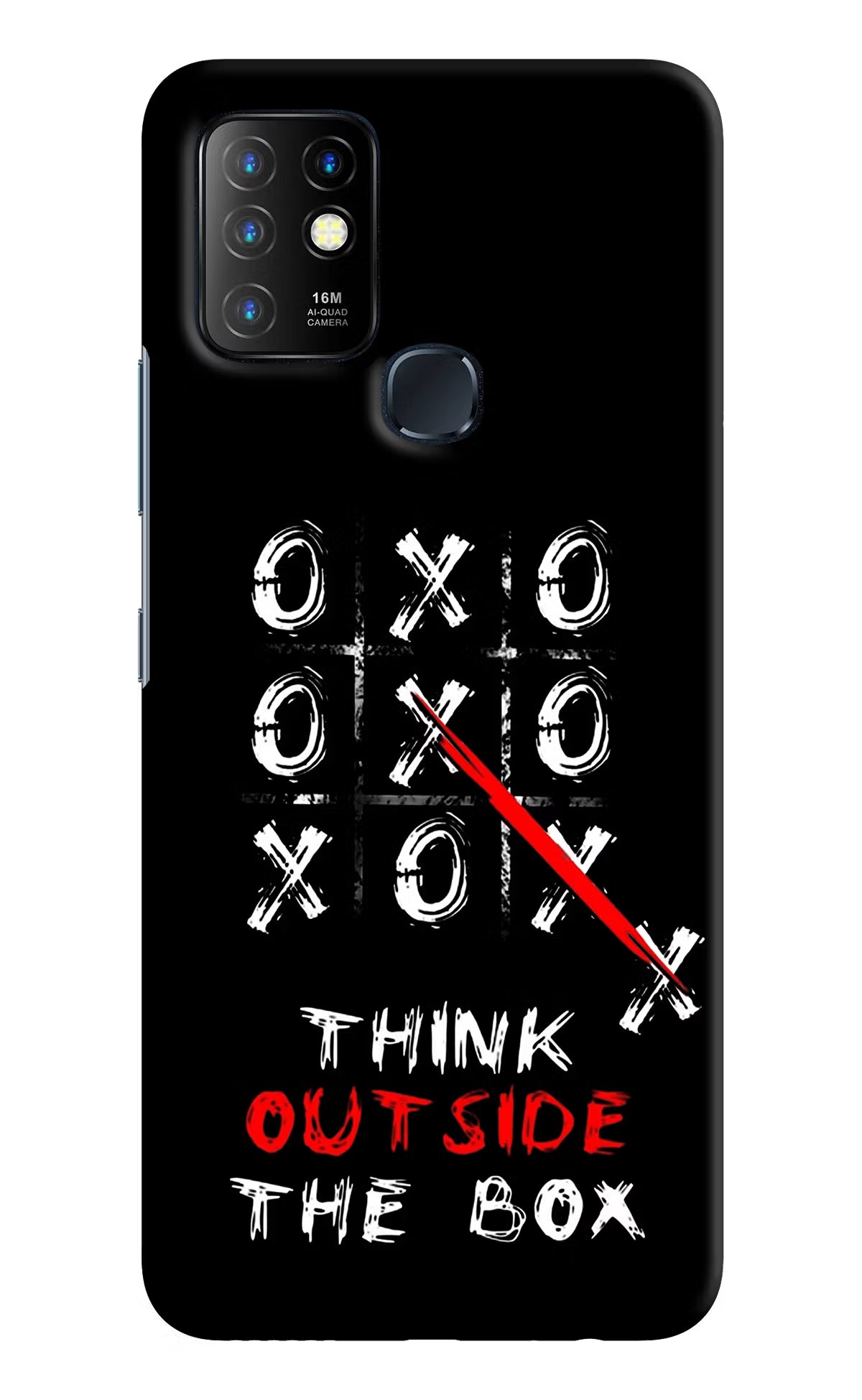 Think out of the BOX Infinix Hot 10 Hard Case Back Cover by Casekaro