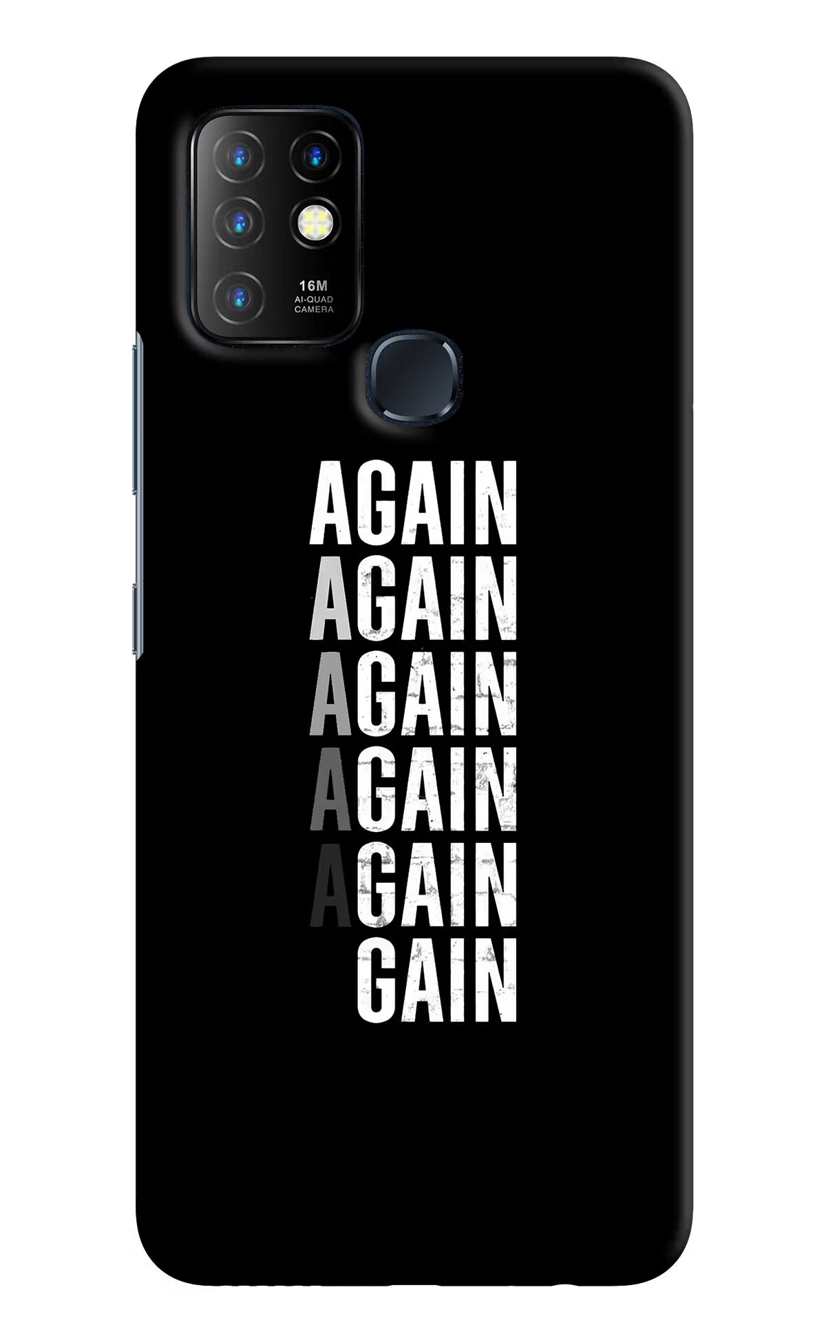 Again Again Gain Infinix Hot 10 Hard Case Back Cover by Casekaro