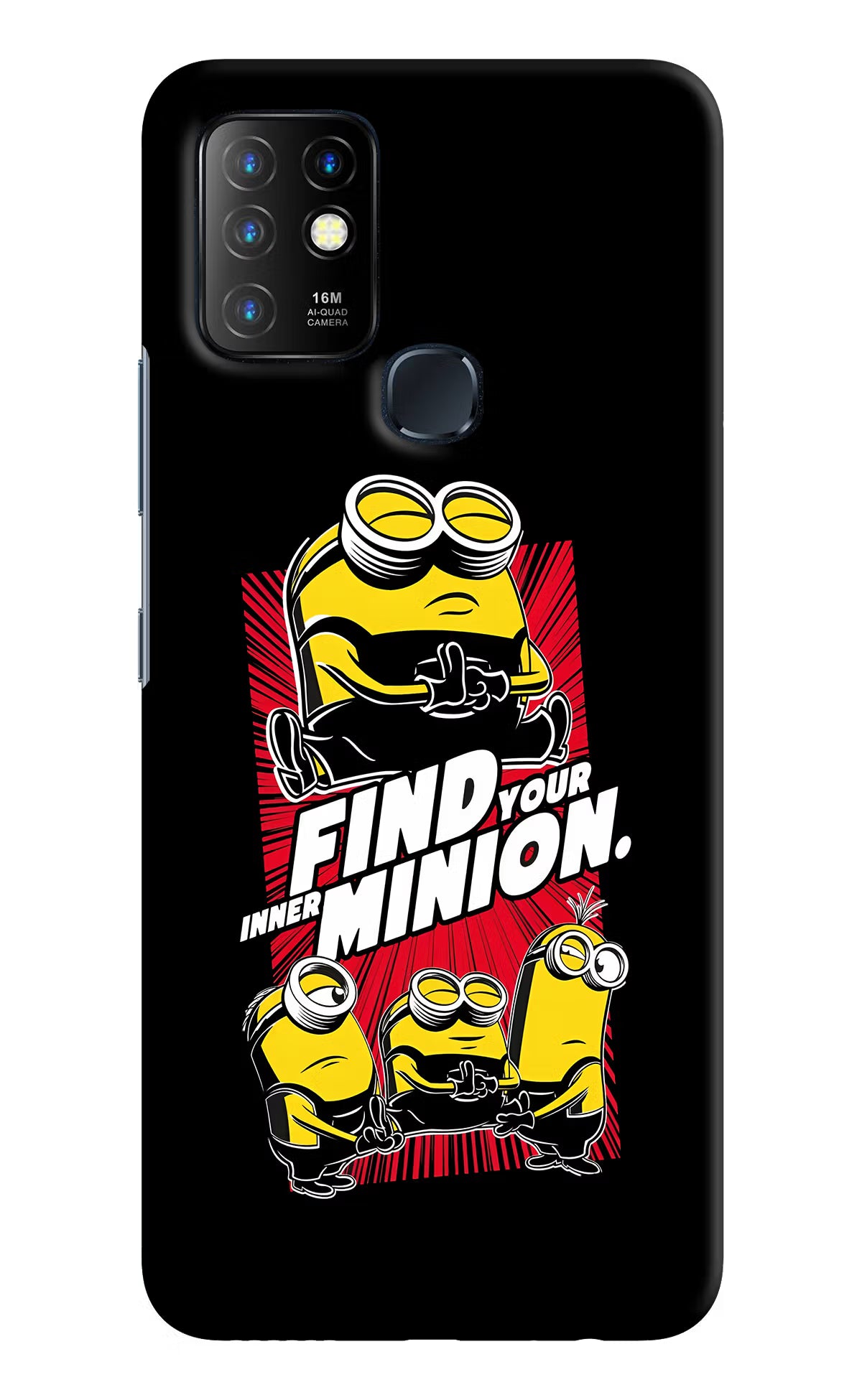 Find your inner Minion Infinix Hot 10 Hard Case Back Cover by Casekaro