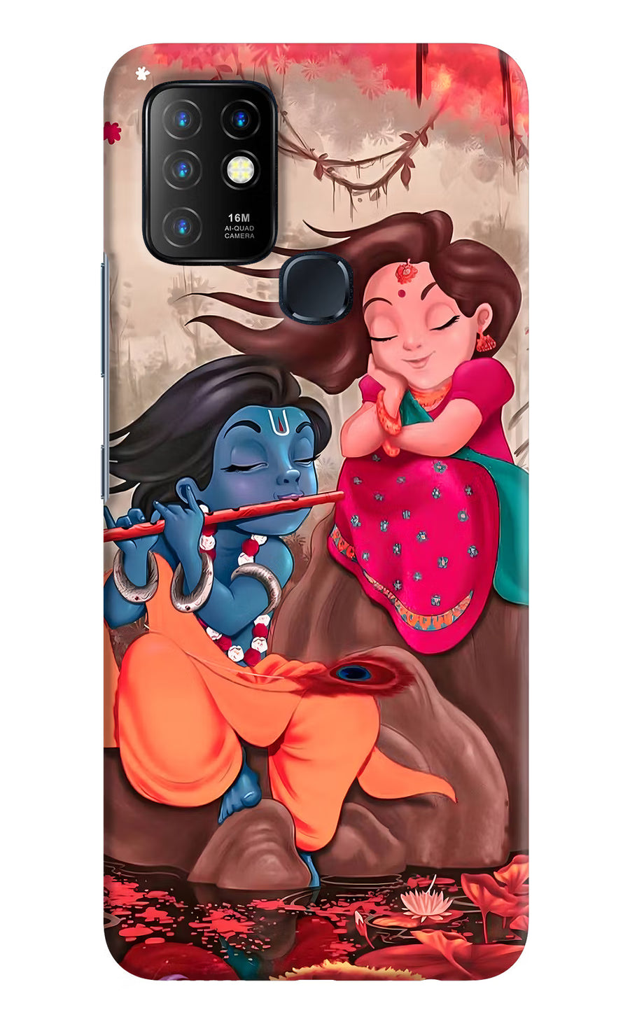 Radhe Krishna Infinix Hot 10 Back Cover, Hard case