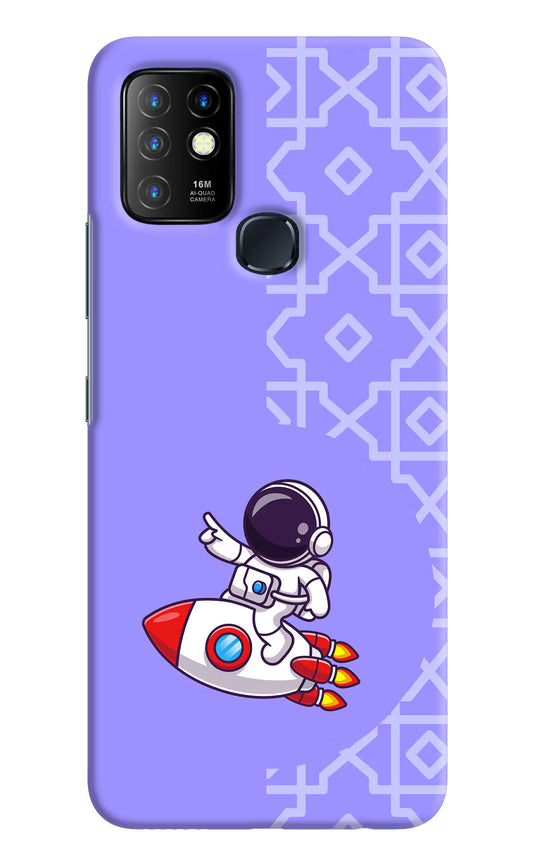 Cute Astronaut Infinix Hot 10 Hard Case Back Cover by Casekaro
