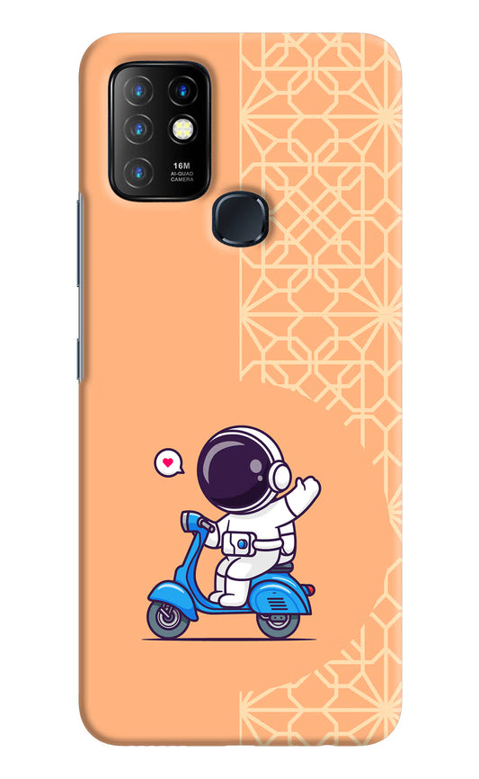Cute Astronaut Riding Infinix Hot 10 Hard Case Back Cover by Casekaro