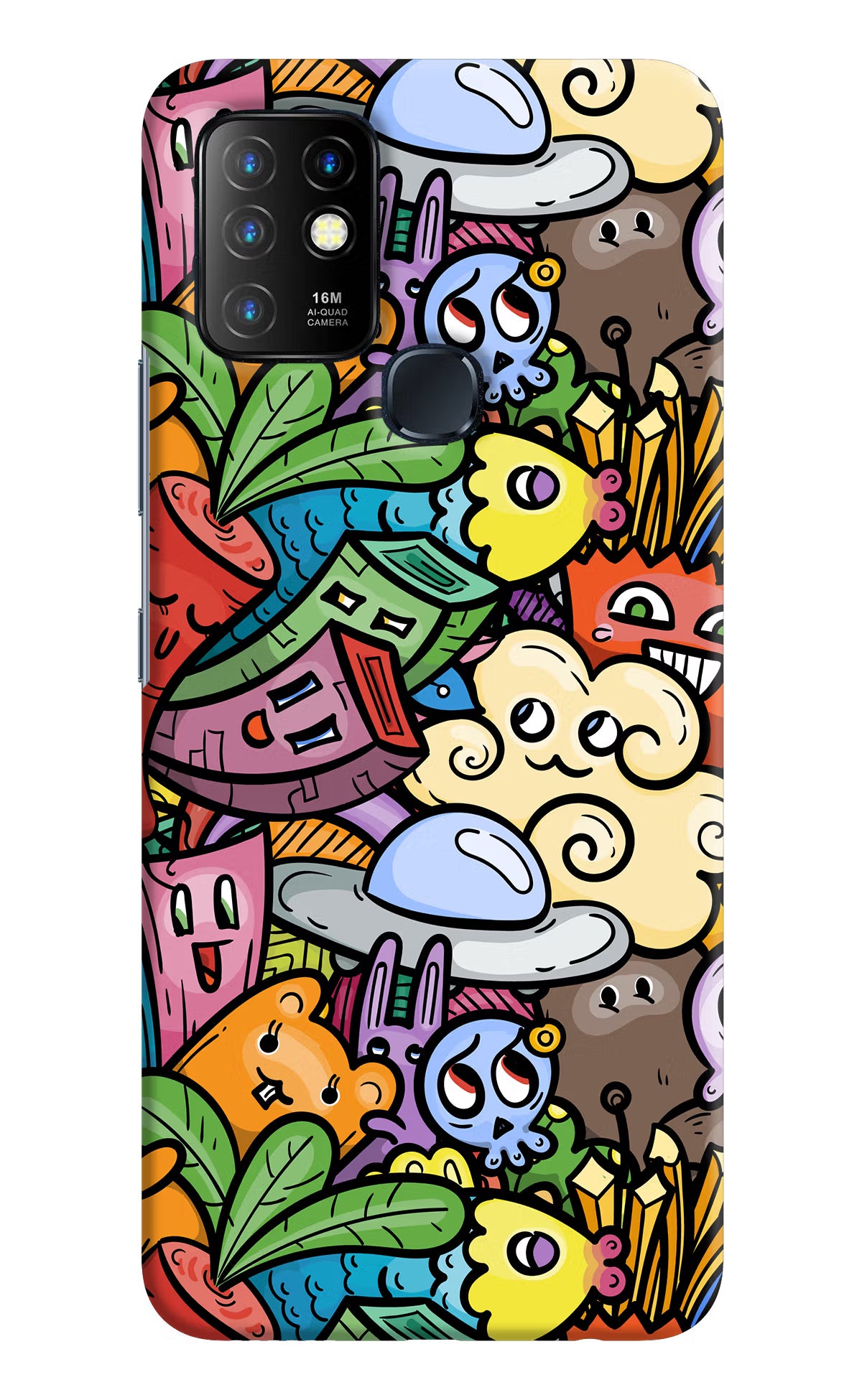 Veggie Doodle Infinix Hot 10 Hard Case Back Cover by Casekaro