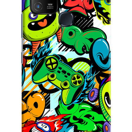 Game Doodle Infinix Hot 10 Hard Case Back Cover by Casekaro