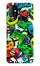 Game Doodle Infinix Hot 10 Hard Case Back Cover by Casekaro