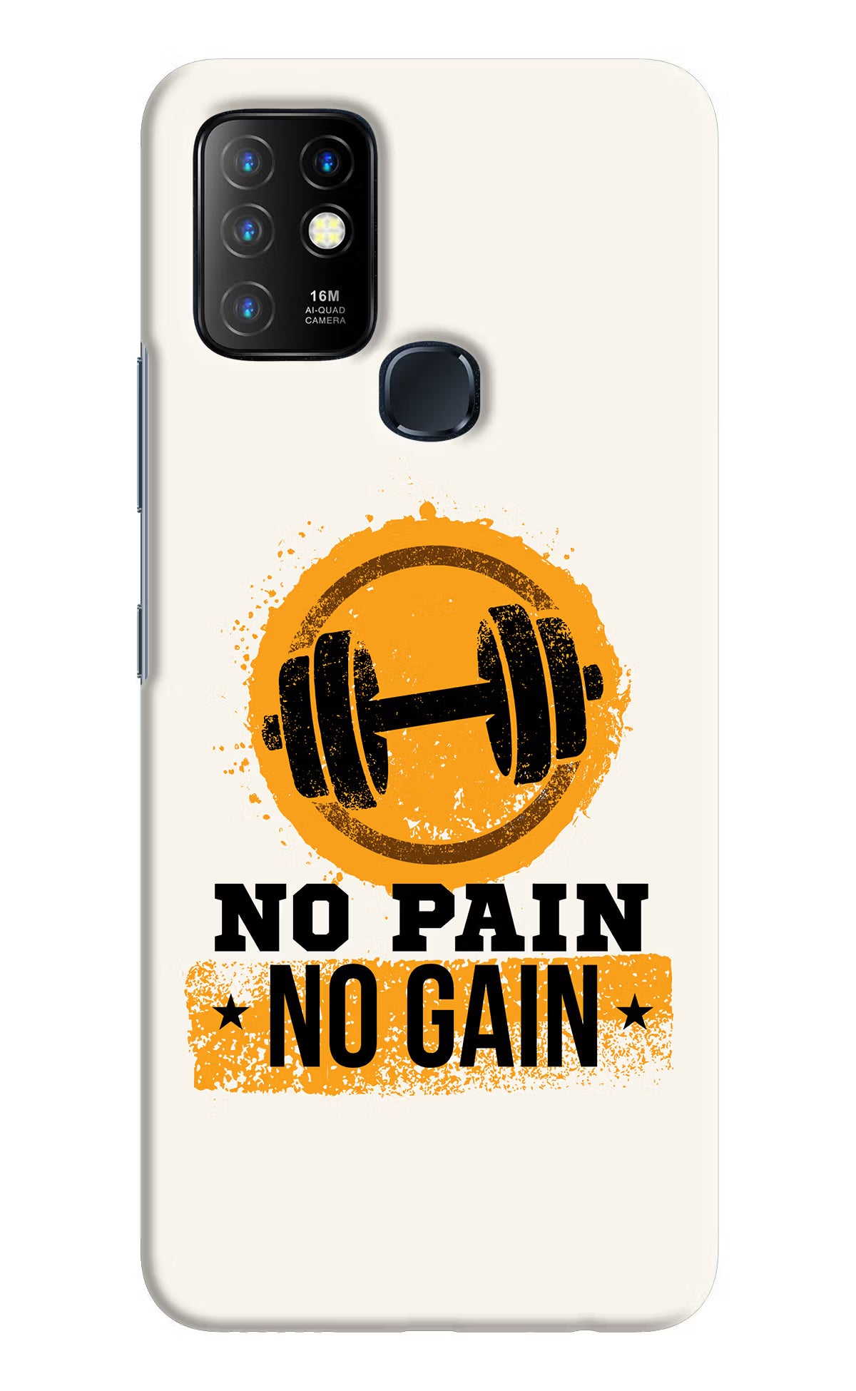 No Pain No Gain Infinix Hot 10 Hard Case Back Cover by Casekaro