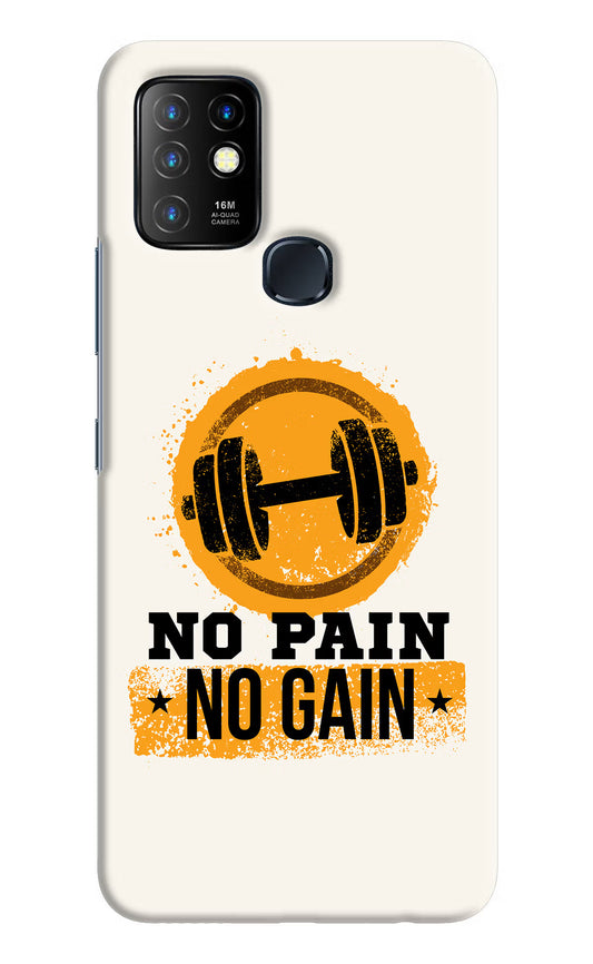 No Pain No Gain Infinix Hot 10 Hard Case Back Cover by Casekaro