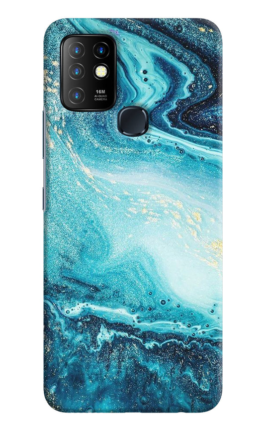 Blue Glitter Marble Infinix Hot 10 Back Cover