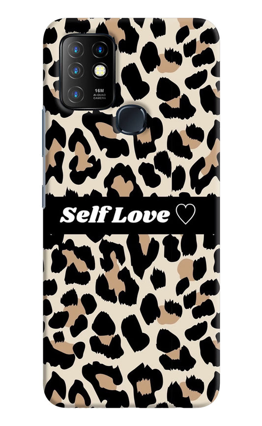 Leopard Print Self Love Infinix Hot 10 Hard Case Back Cover by Casekaro