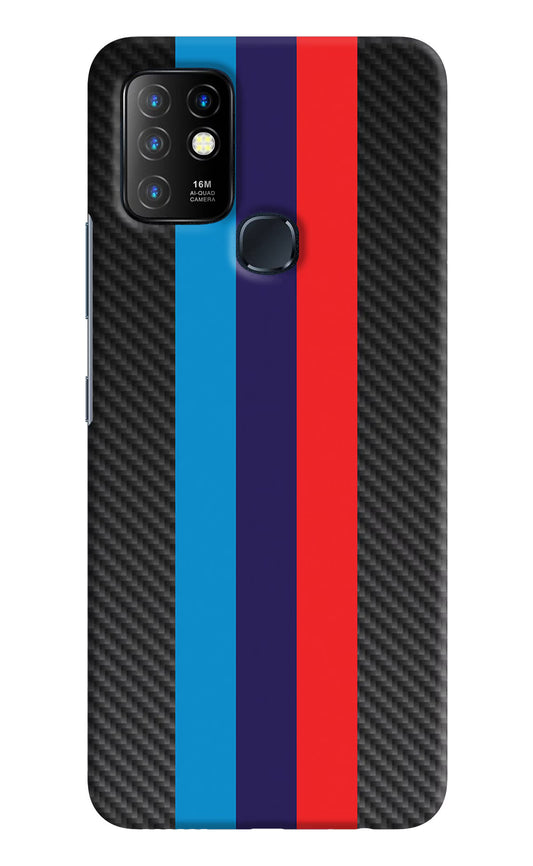 BMW Stripes Pattern Infinix Hot 10 Hard Case Back Cover by Casekaro