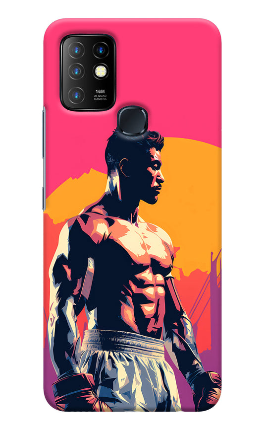 Sunset Warrior (AI Generated) Infinix Hot 10 Back Cover