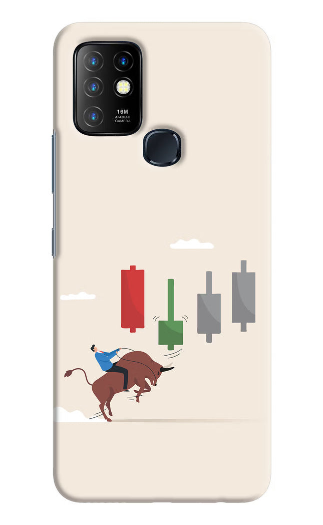 Bull Trading Momentum Infinix Hot 10 Hard Case Back Cover by Casekaro