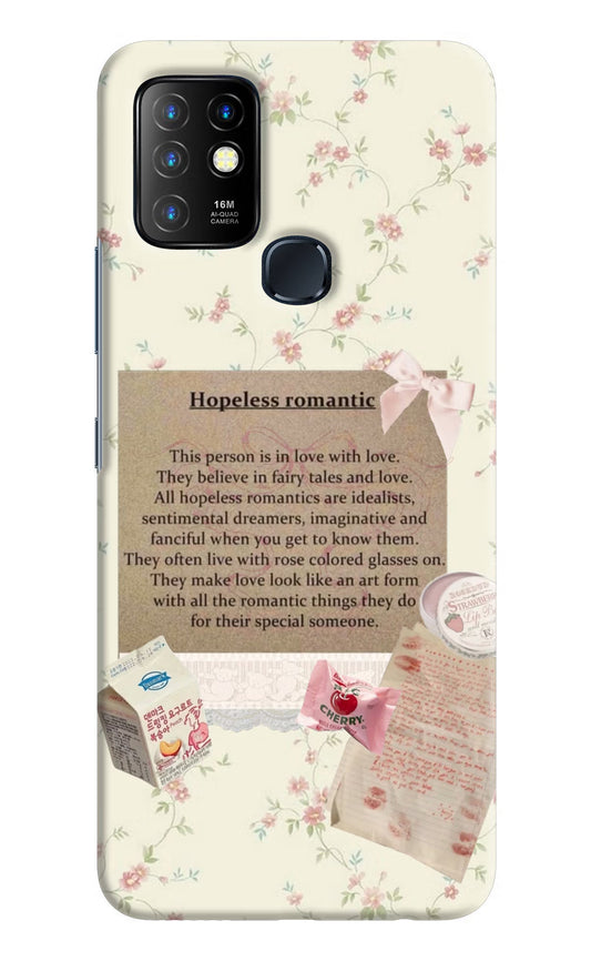 Hopeless Romantic Infinix Hot 10 Hard Case Back Cover by Casekaro