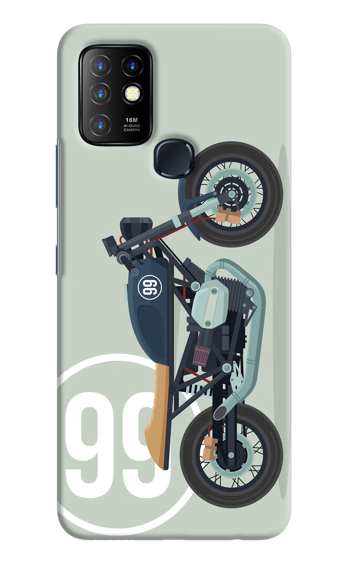 Classic Cafe Racer 99 Infinix Hot 10 Hard Case Back Cover by Casekaro