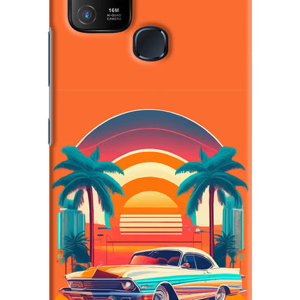 Palm Drive 80s Infinix Hot 10 Hard Case Back Cover by Casekaro