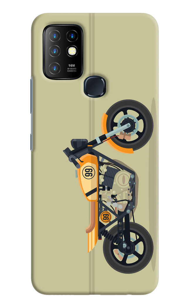 Vertical Speedster Infinix Hot 10 Hard Case Back Cover by Casekaro