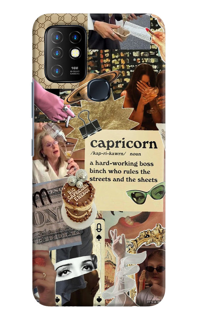 Capricorn Zodiac Infinix Hot 10 Hard Case Back Cover by Casekaro