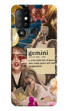 Gemini Zodiac Infinix Hot 10 Hard Case Back Cover by Casekaro