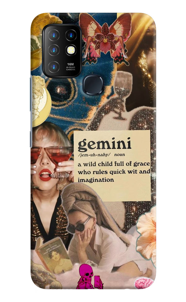Gemini Zodiac Infinix Hot 10 Hard Case Back Cover by Casekaro