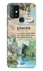 Pisces Zodiac Infinix Hot 10 Hard Case Back Cover by Casekaro