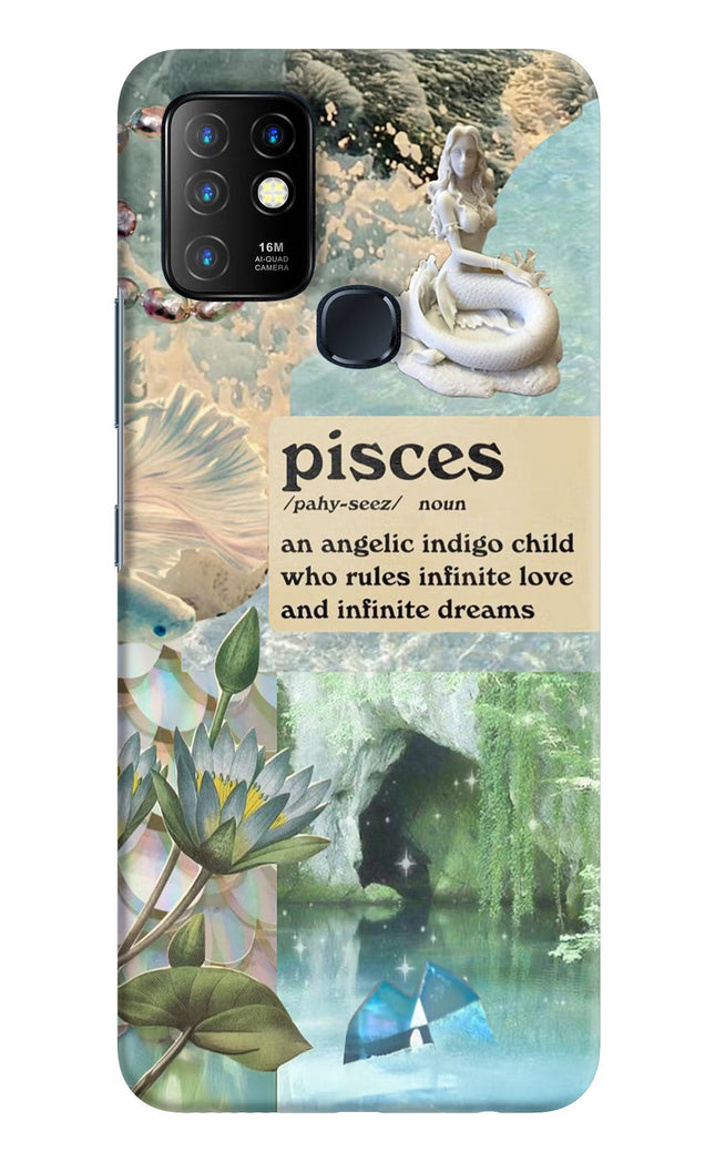 Pisces Zodiac Infinix Hot 10 Hard Case Back Cover by Casekaro