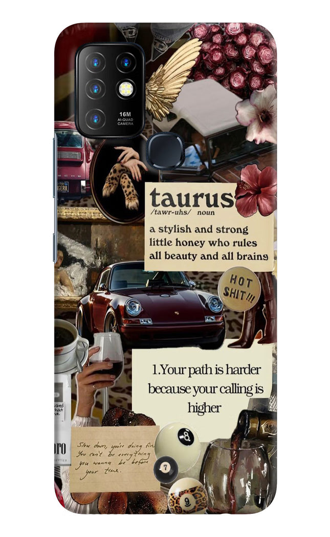 Taurus Zodiac Infinix Hot 10 Hard Case Back Cover by Casekaro