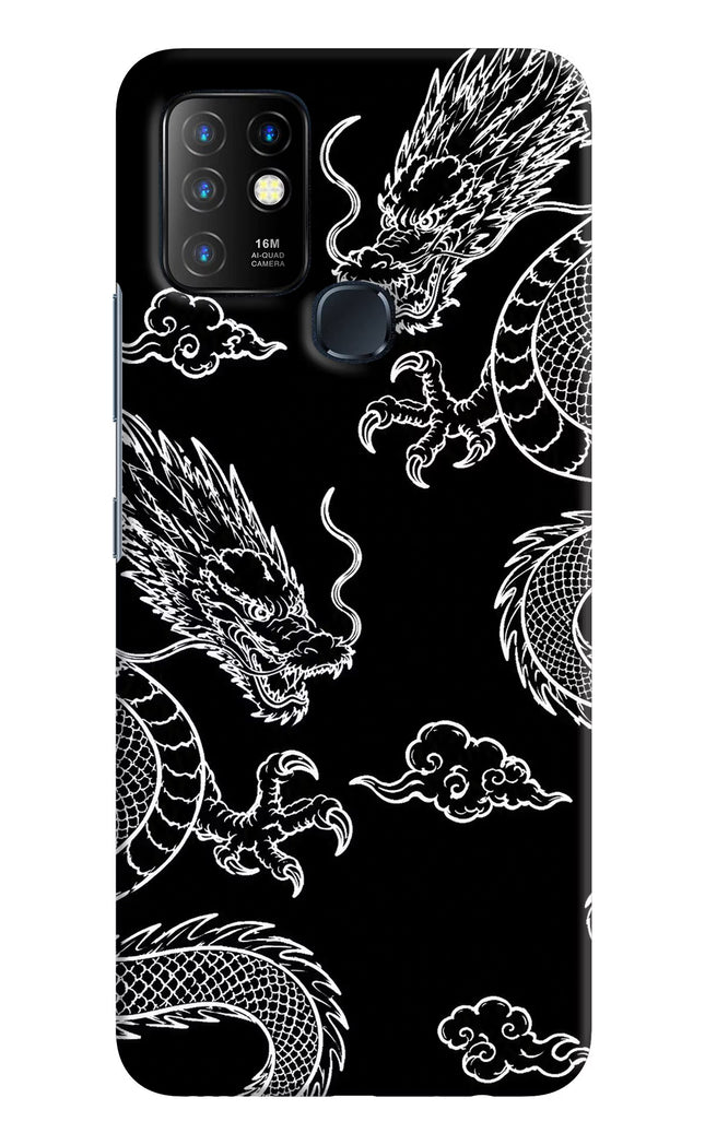 Twin Dragons Infinix Hot 10 Hard Case Back Cover by Casekaro