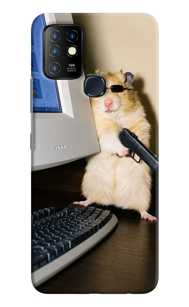 Hacker Hamster Infinix Hot 10 Hard Case Back Cover by Casekaro