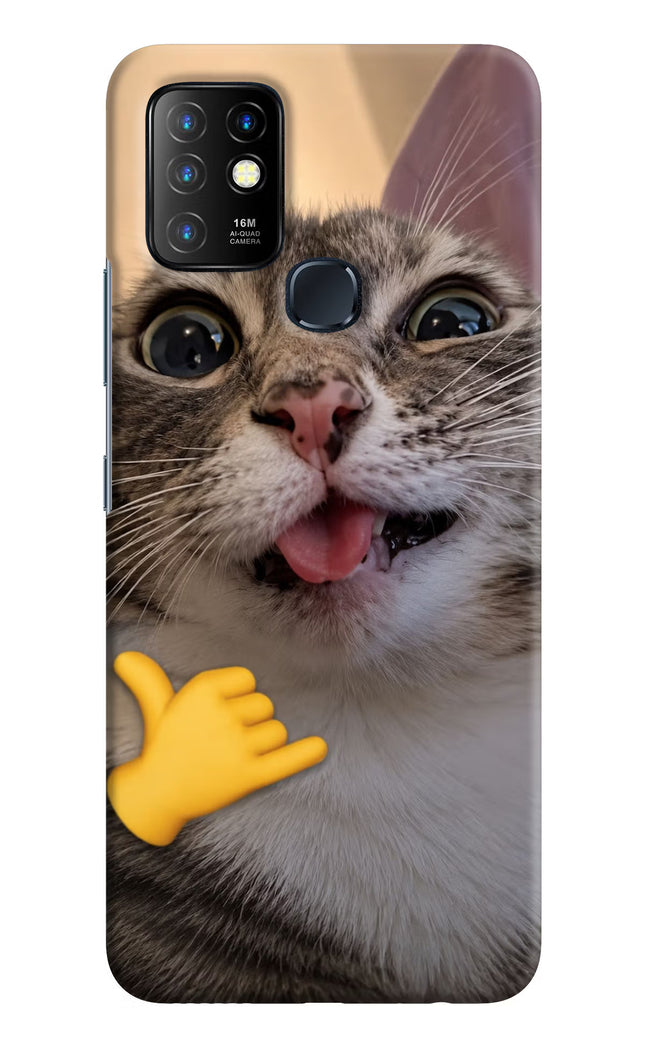 Silly Cat Call Infinix Hot 10 Hard Case Back Cover by Casekaro