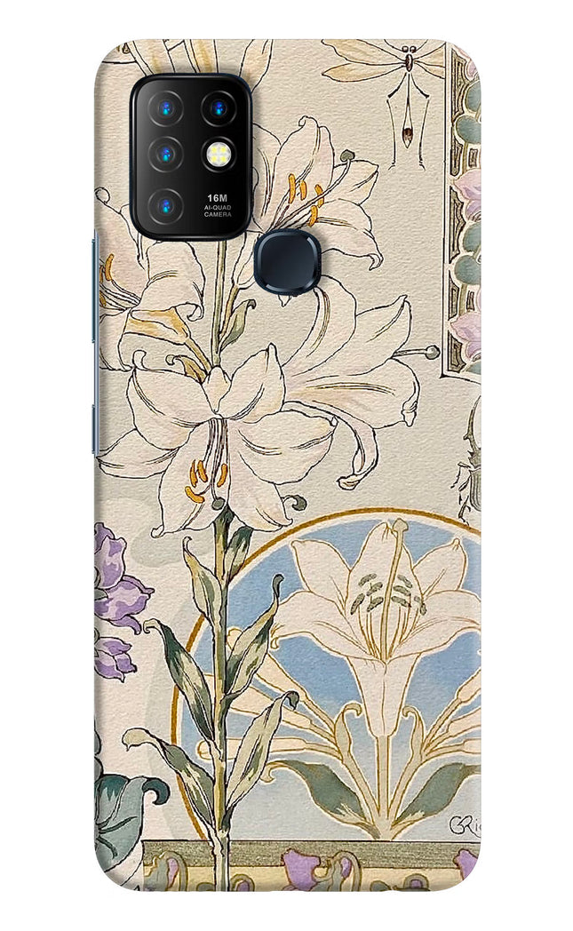 White Lily Infinix Hot 10 Hard Case Back Cover by Casekaro